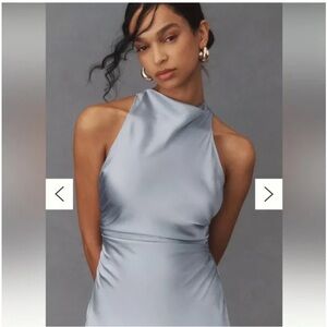 Reformation Silver Midi Dress